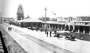 Photo of SanteFe RR Station, Albuquerque with Fred Harvey Shop
